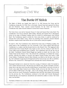 Battle Of Shiloh Handout