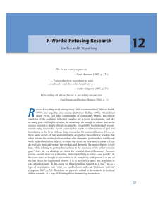 R-Words: Refusing Research