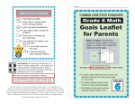 Goals Leaflet for 6th Grade Math