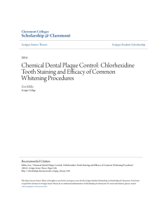 Chemical Dental Plaque Control: Chlorhexidine Tooth Staining and
