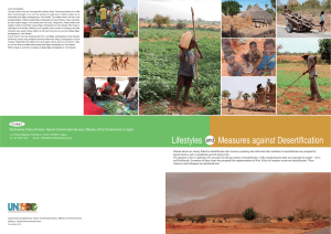 Lifestyles Measures against Desertification