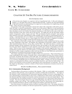 W. M. White Geochemistry Chapter 10: Cosmochemistry