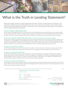 What is the Truth in Lending Statement?