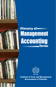 Glossary of Management Accounting Terms