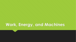 Work, Energy, and Machines
