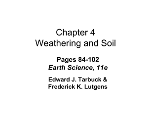 Chapter 3 Weathering, Soil, and Mass Wasting