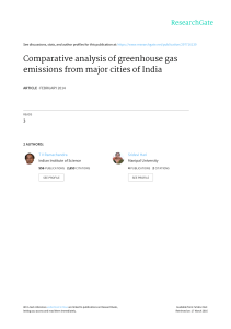 Comparative analysis of greenhouse gas emissions from major