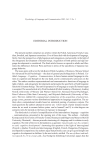 editorial introduction - Psychology of Language and Communication
