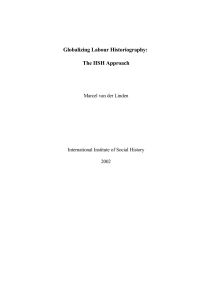 Globalizing Labour Historiography - International Institute of Social