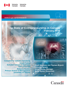The State of Entrepreneurship in Canada