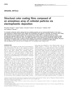 Structural color coating films composed of an amorphous