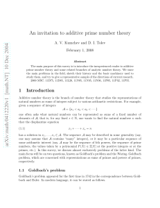 An invitation to additive prime number theory