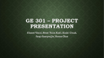 GE 301 – Project Presentatıon
