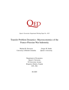 Transfer Problem Dynamics: Macroeconomics of the Franco
