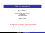 AST 248, Lecture 10 - Stony Brook Astronomy