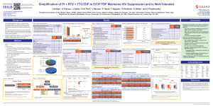 Simplification of PI + RTV + FTC/TDF to E/C/F/TDF Maintains HIV