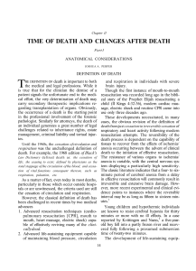 time of death and changes after death