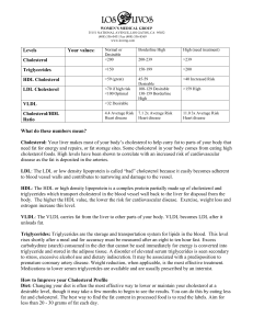 At your recent visit your cholesterol (or lipid profile) was checked