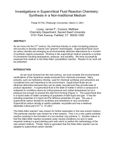 Investigations in Supercritical Fluid Reaction Chemistry: Synthesis in