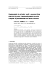 Hysteresis in a light bulb: connecting electricity and