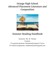 Link to Summer Reading Packet