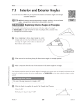 7 . 1 Interior and Exterior Angles