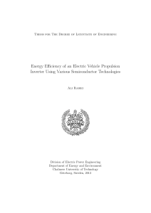 Energy Efficiency of an Electric Vehicle Propulsion Inverter Using