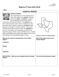 Regions of Texas Note Cards