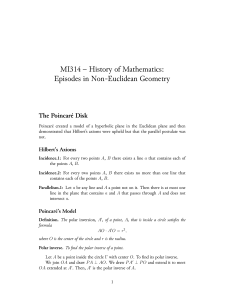 The Poincaré Disk