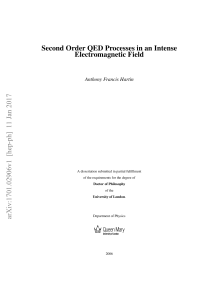 Second Order QED Processes in an Intense