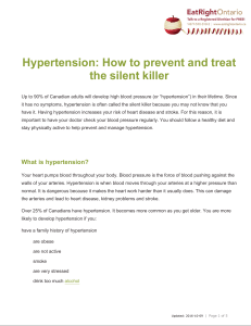 Hypertension: How to prevent and treat the silent killer