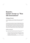 Keynote: Eastern Europe as “New Old Environment”