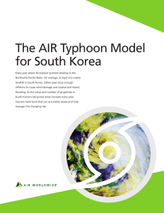 The AIR Typhoon Model for South Korea