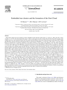 Embedded star clusters and the formation of the Oort Cloud