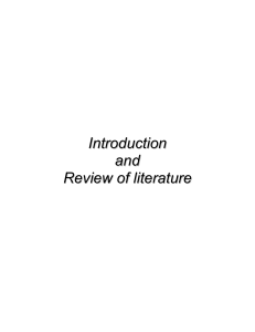 Introduction and Review of literature