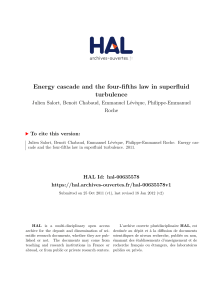 Energy cascade and the four-fifths law in superfluid turbulence