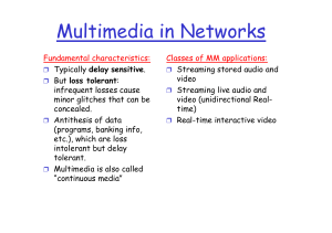 Multimedia in Networks