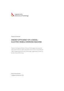 energy efficiency of a diesel- electric mobile working machine