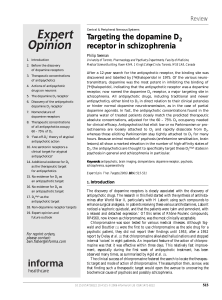 Targeting the dopamine D receptor in schizophrenia