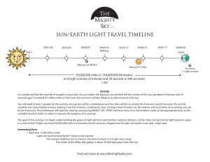 Sunlight Timeline