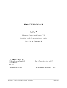 Product Monograph