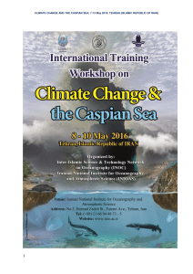 Abstract Book of "The Climate Chance And The Caspian Sea"
