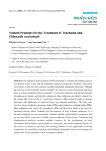 Natural Products for the Treatment of Trachoma and Chlamydia