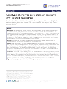Genotype-phenotype correlations in recessive RYR1