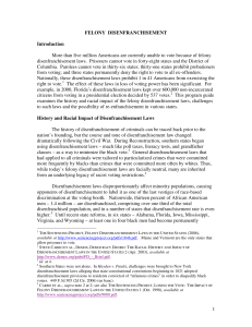 Felony Disenfranchisement - American Constitution Society