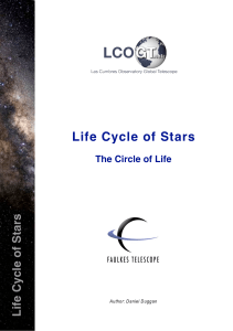 Life Cycle of Stars - Faulkes Telescope Project