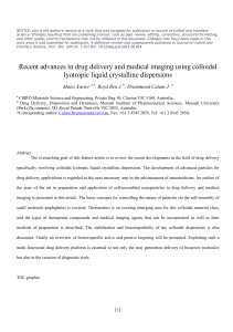 Recent advances in drug delivery and medical imaging using