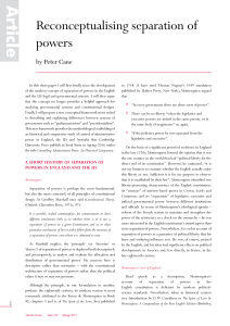 Reconceptualising separation of powers