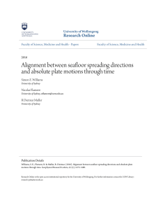 Alignment between seafloor spreading directions and absolute plate