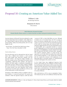 Proposal 10: Creating an American Value